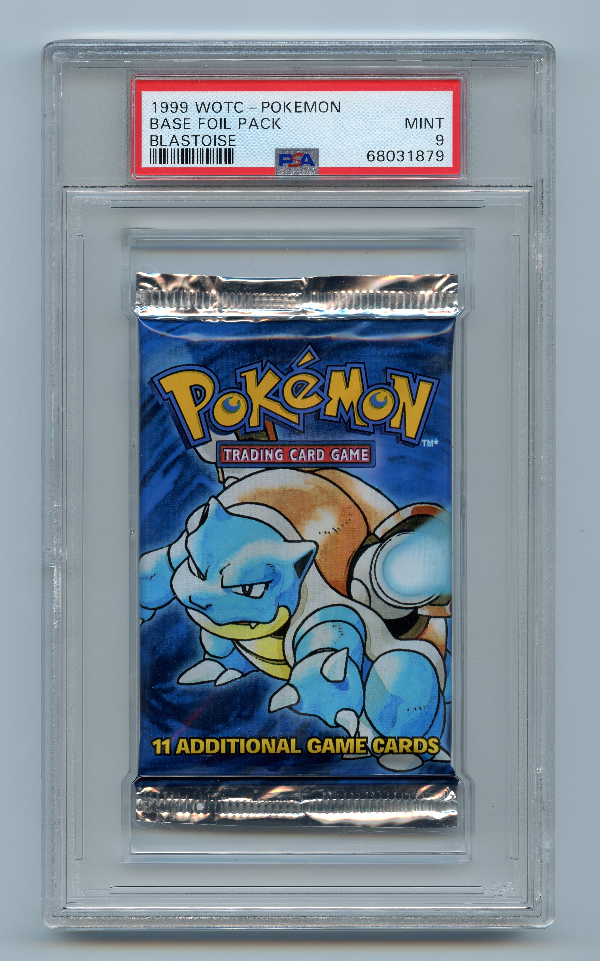 PSA 9 Base Set Booster Pack - Blastoise Artwork