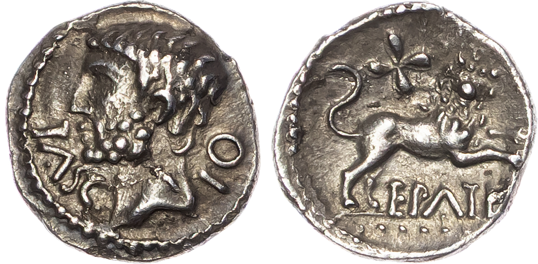 Atrebates and Regini, Epaticcus (c. AD 20-40) AR Unit, 1.10g.