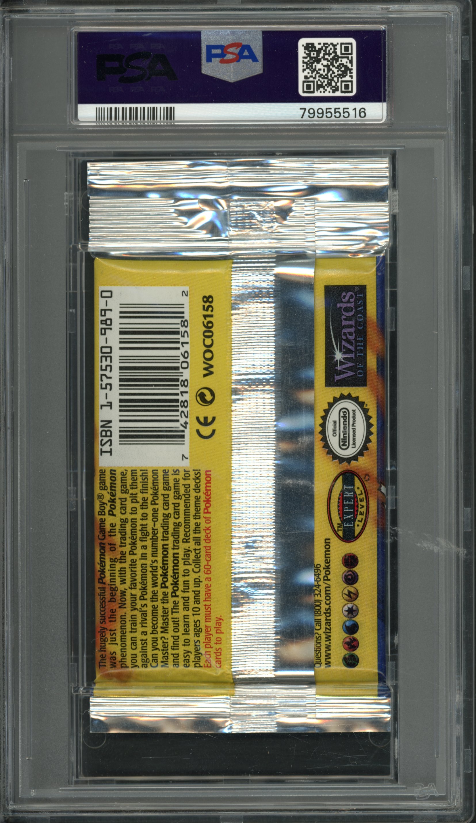 Past auction: PSA 8 - Base Set Booster Pack Long Pack - Charizard