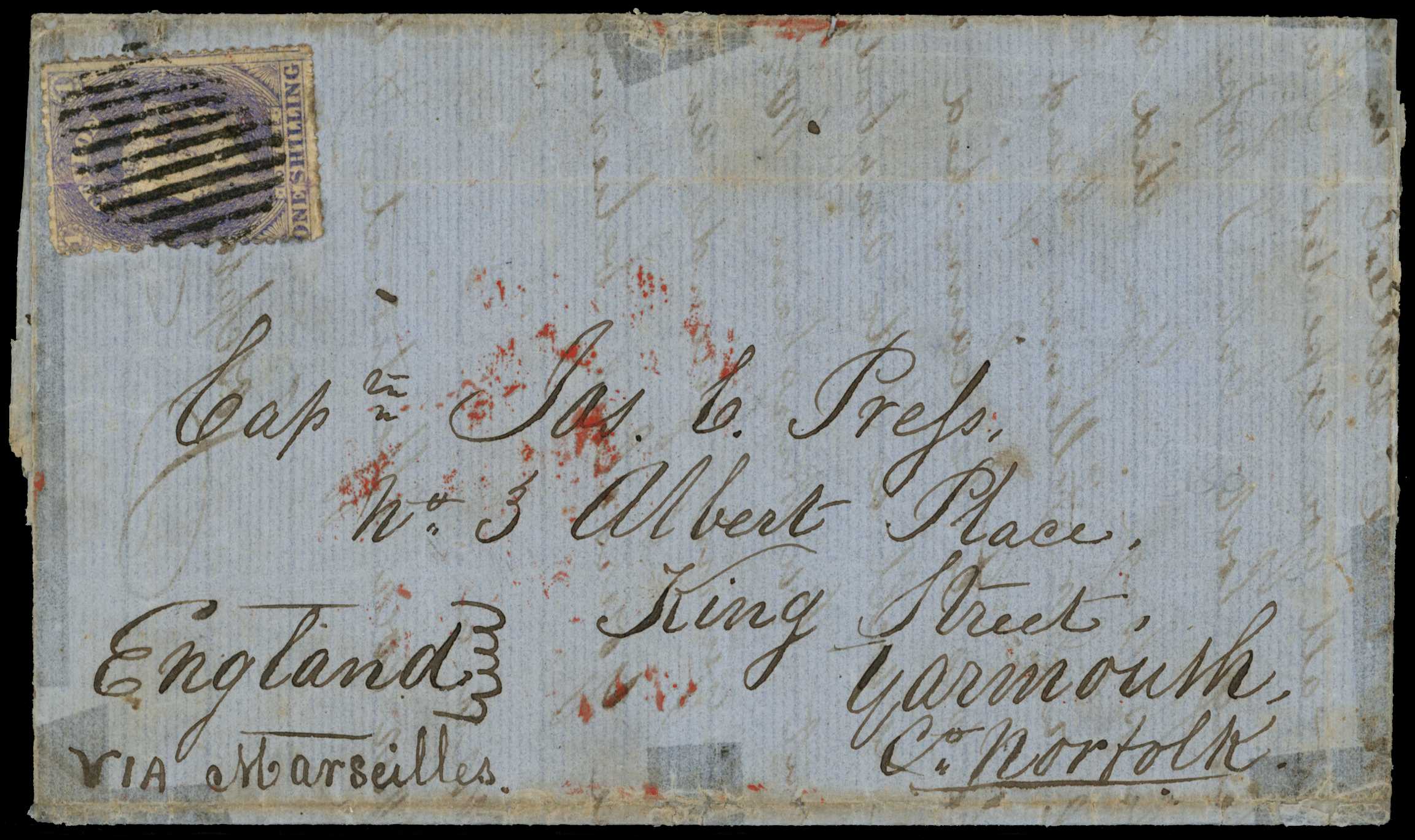 POSTAL HISTORY: 1865 entire letter to...