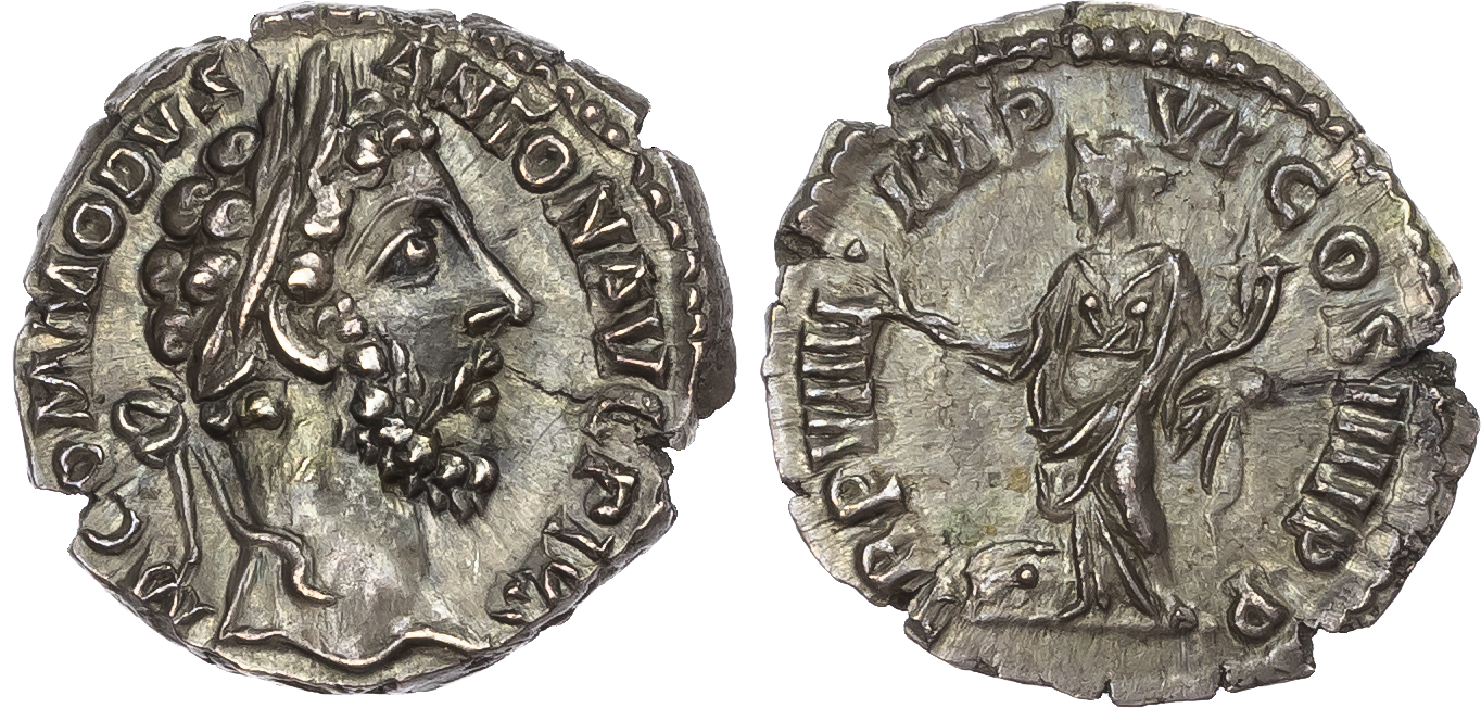Commodus (AD 177-192) AR Denarius, Rome, AD 183-184, 2.97g. 