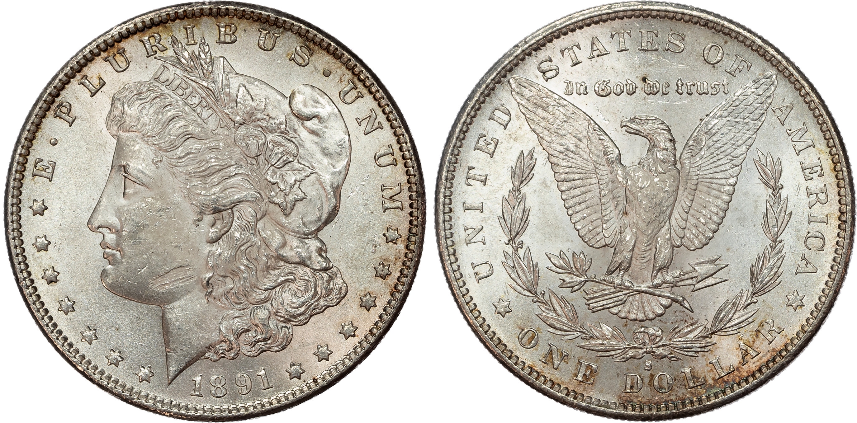 USA, silver Morgan Dollar, 1891, San Francisco