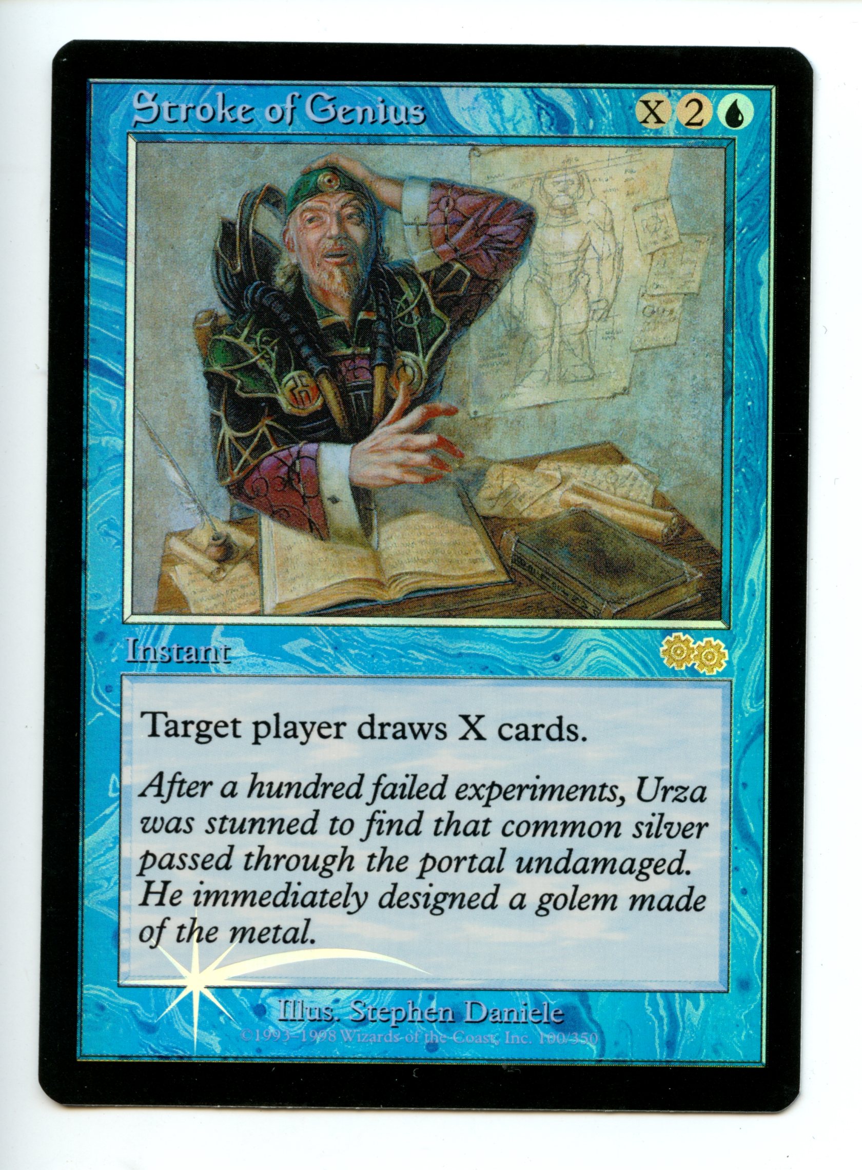 Magic The Gathering  - Stroke of Genius  FOIL  - Arena League Promos - Moderately Played