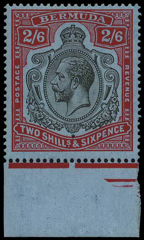 1924 2/6d black and carmine on pale blue...