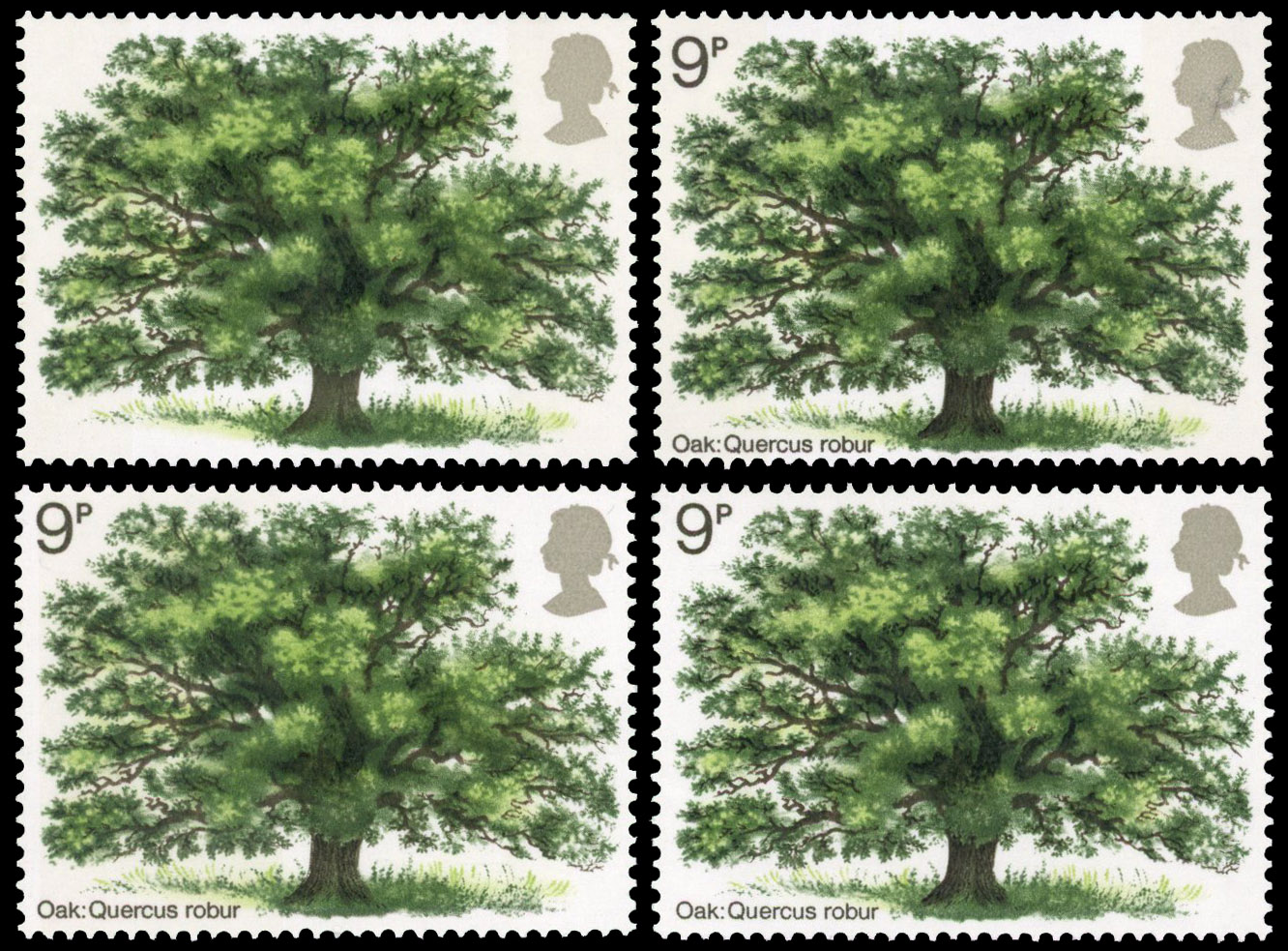 1973 Tree Planting Year 9p selection of varieties