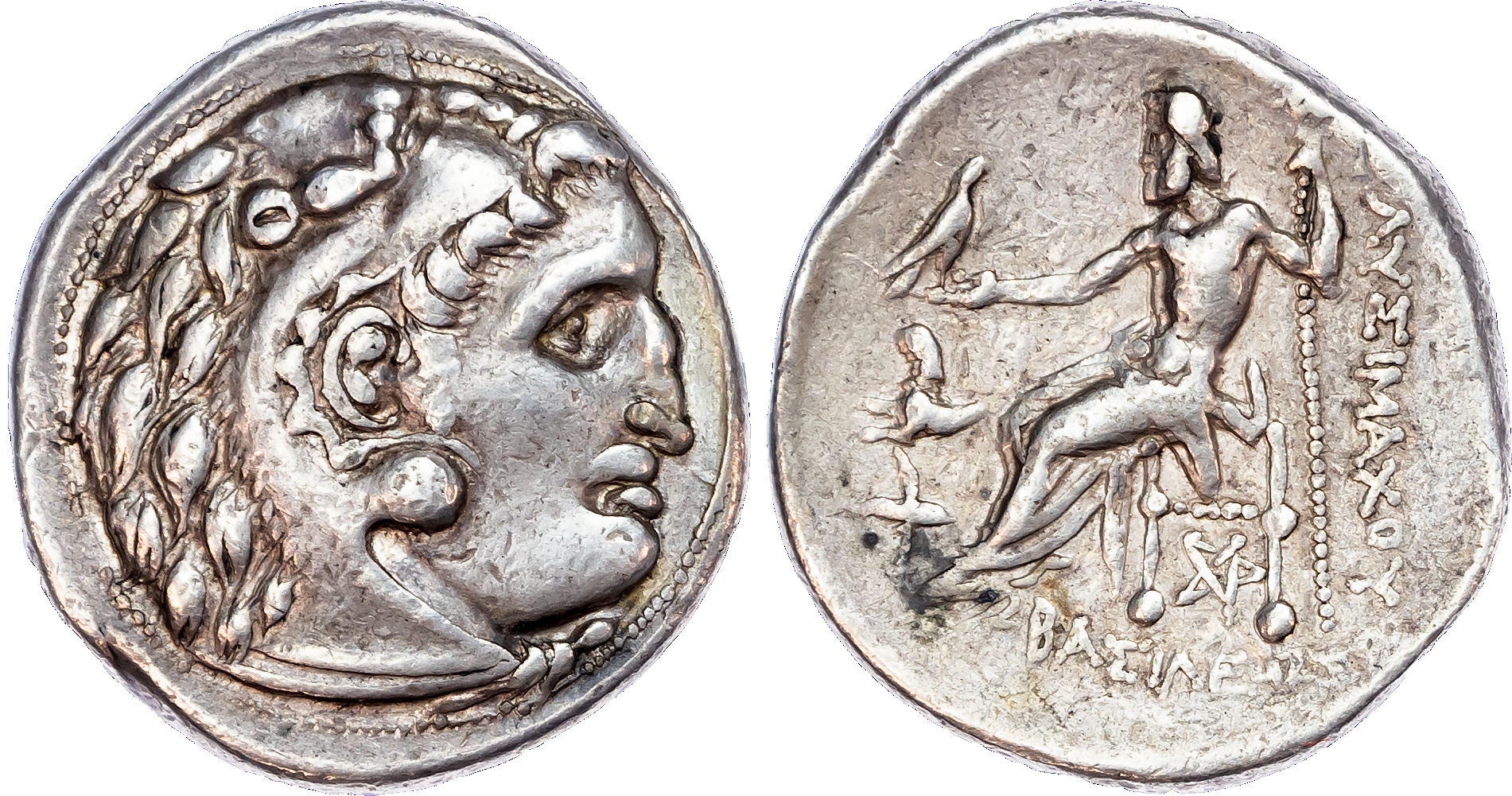 Kings of Thrace, Lysimachos (305-281 BC) AR Tetradrachm, Kolophon, c. 299/8-297/6 BC, 17.06g.