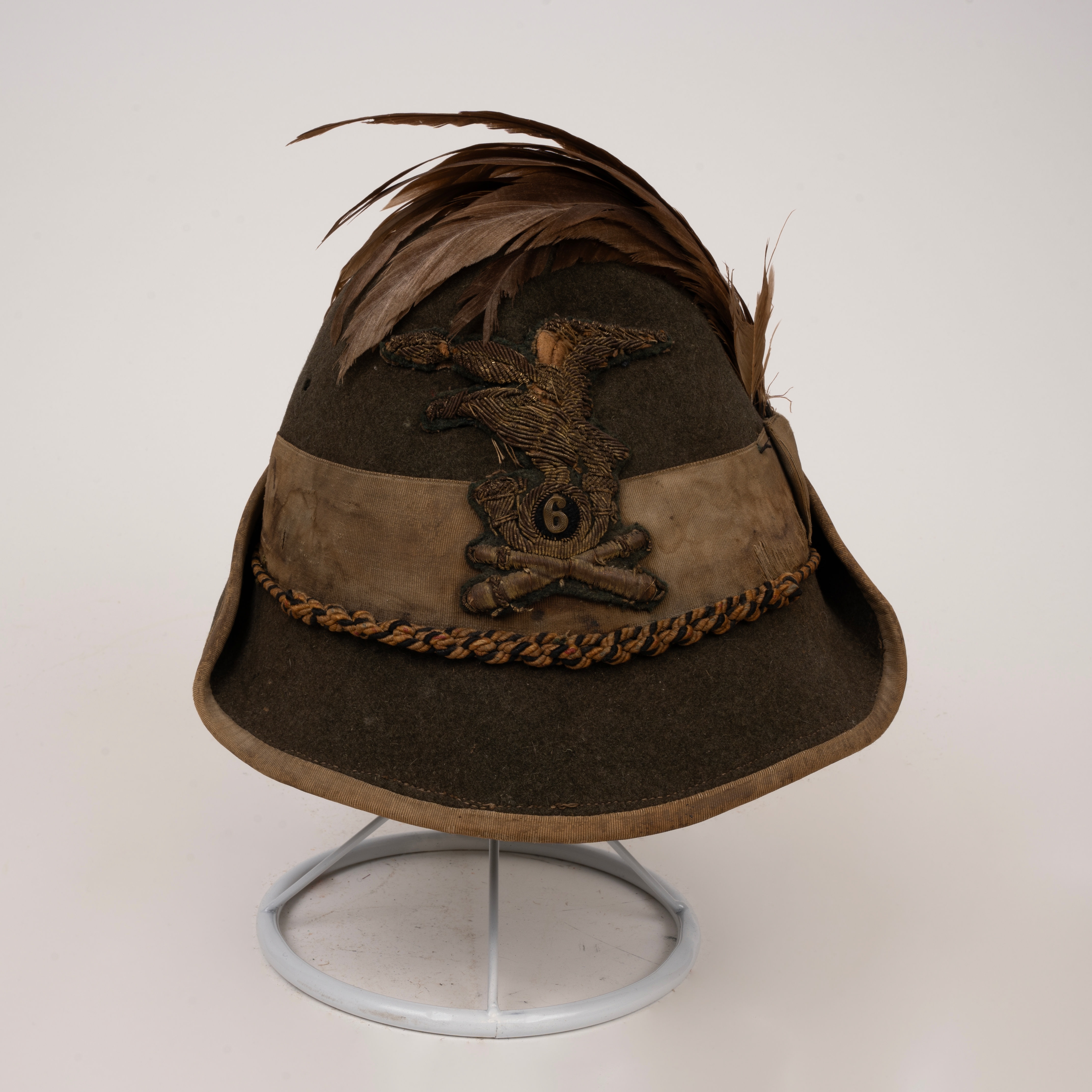 Italian World War Two Officers Service Dress Mountain Artillery Officers Cap