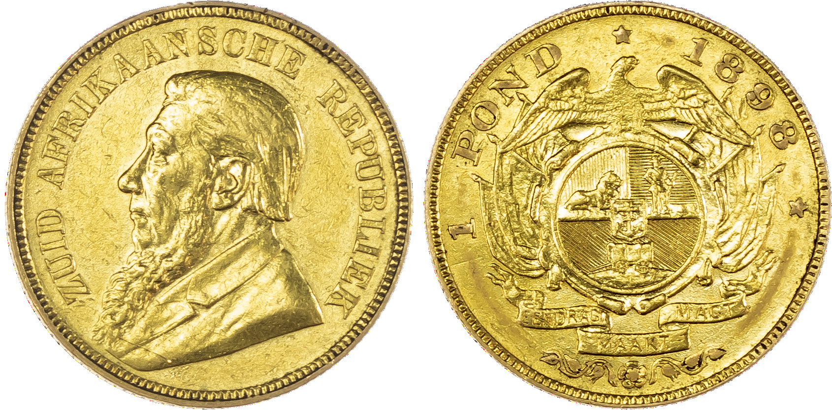 South Africa, Paul Kruger (1883–1902), gold Pond, 1898