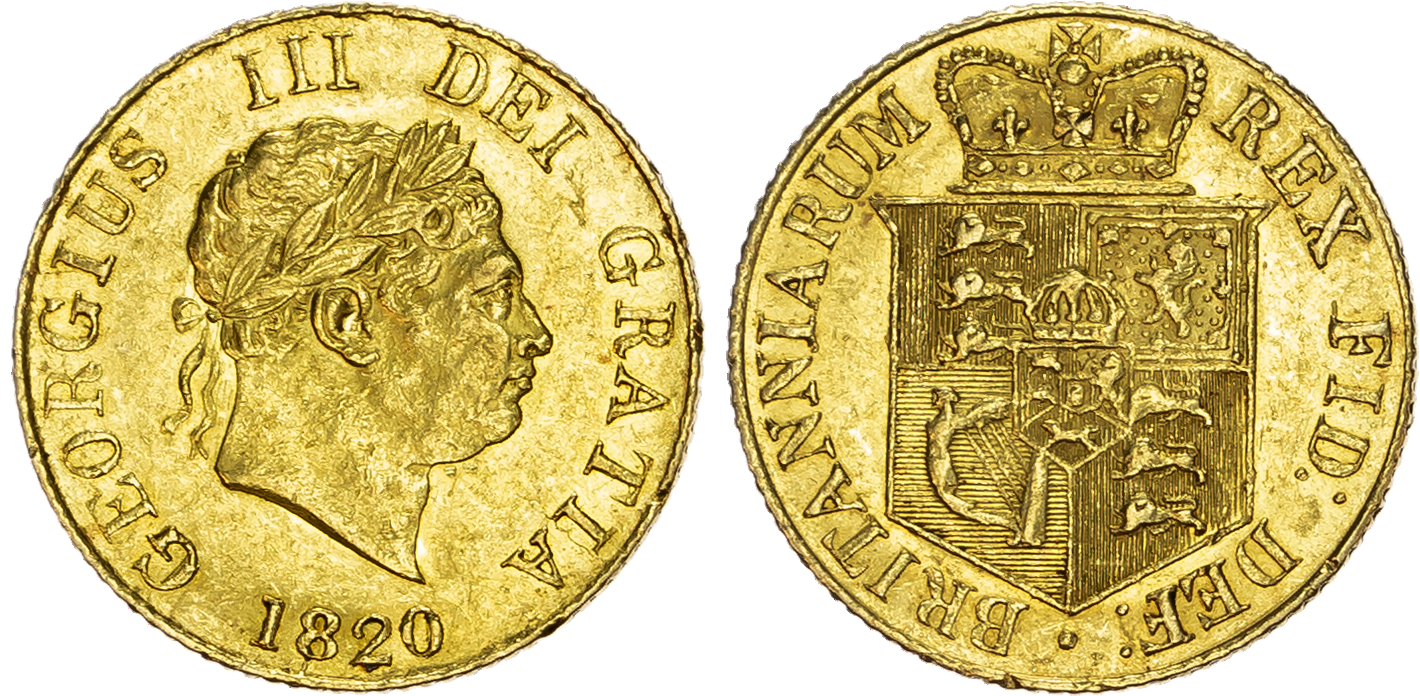 George III (1760-1820), Half Sovereign, 1820
