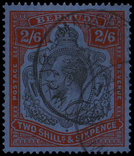 1928-32 2s6d black and scarlet-vermilion on...