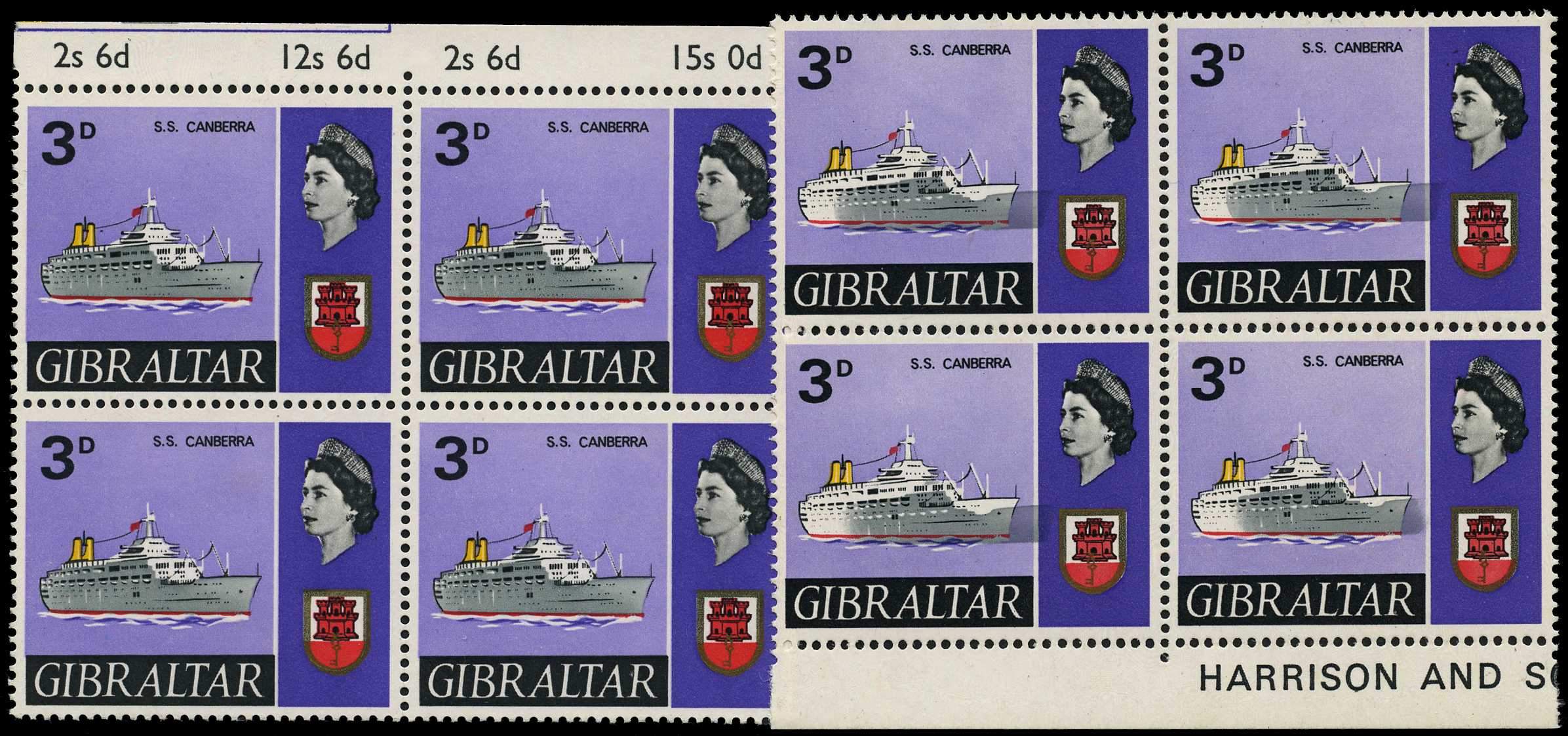 1967 3d Canberra unmounted o.g. bottom...