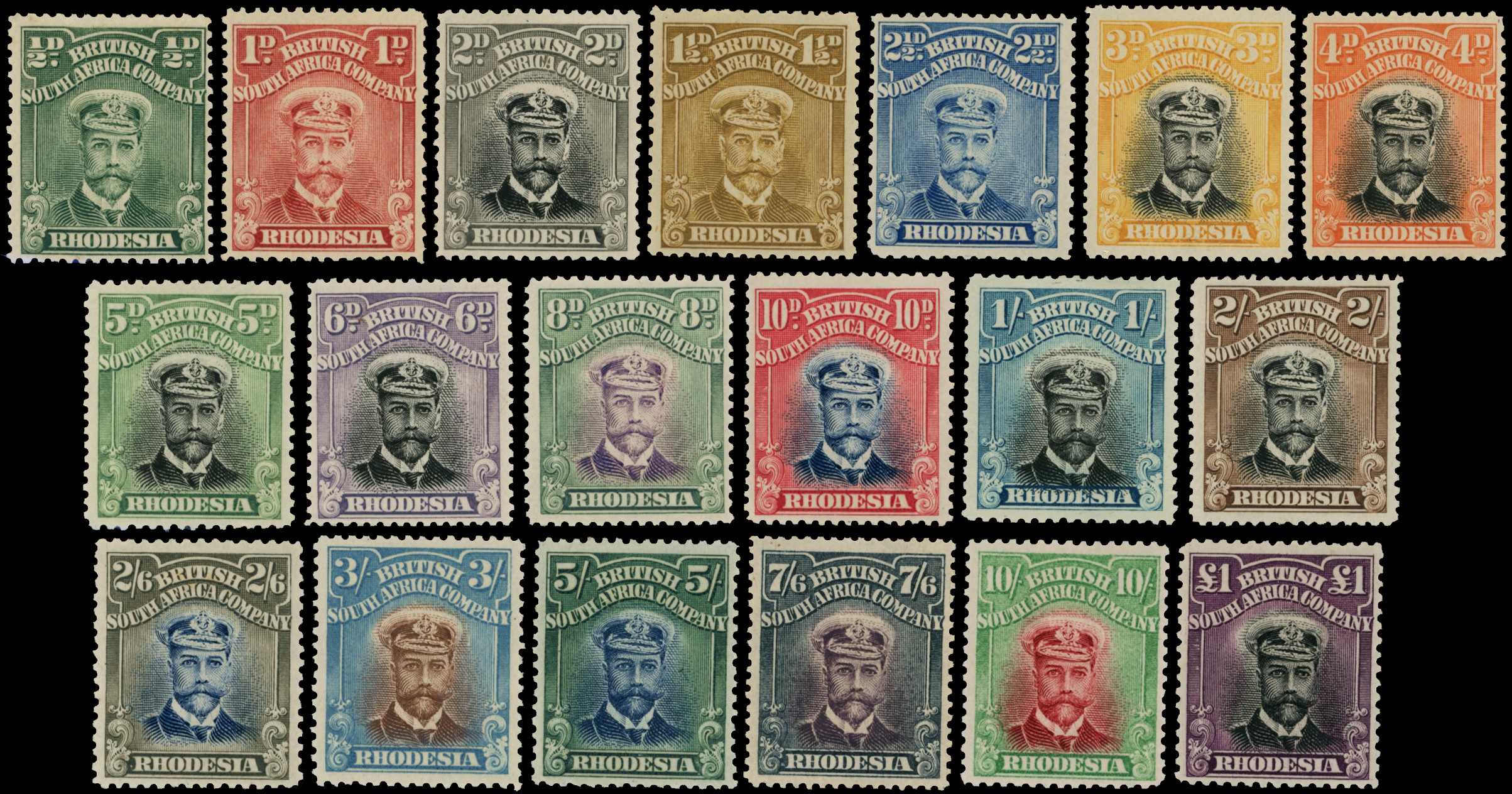 1913-23 Admiral representative set of...