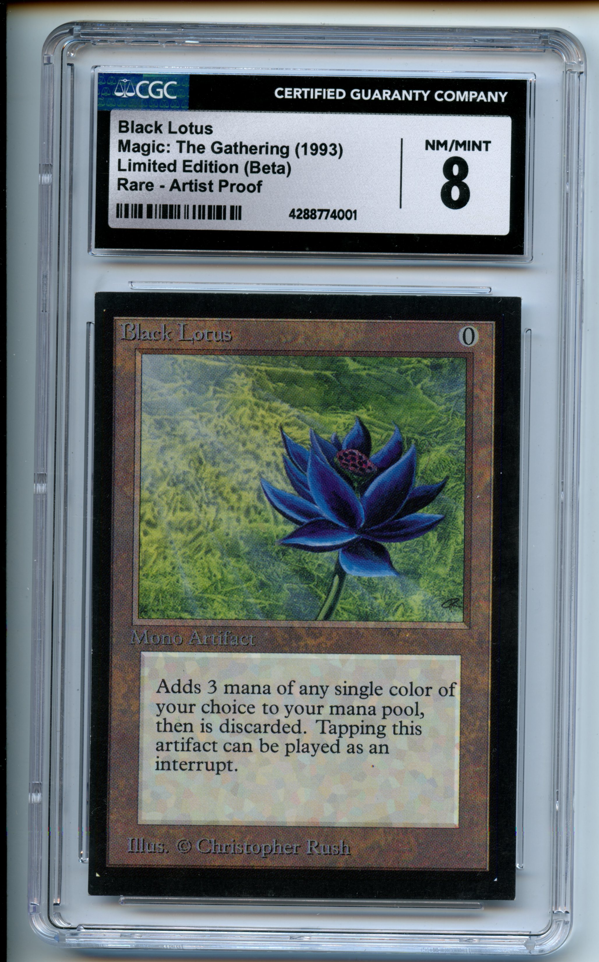 Magic: The Gathering - Black Lotus Artist Proof - Limited Edition Beta - CGC 8