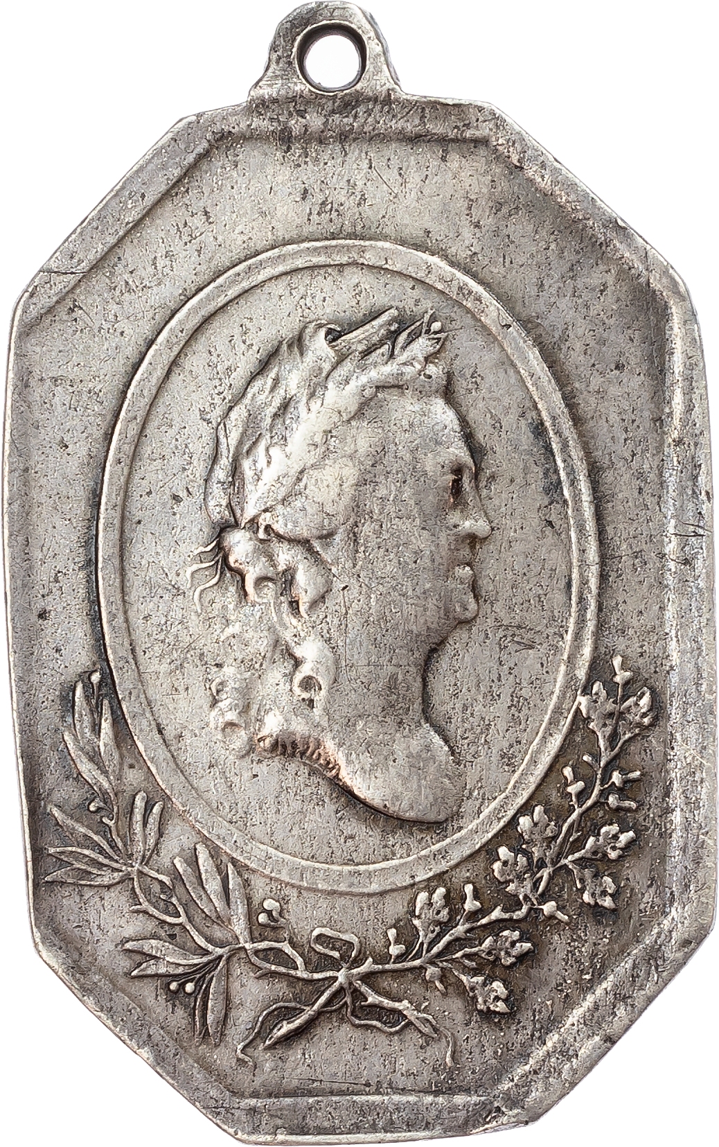 Imperial Russia. Catherine II AR Octagonal Award Medal, Peace with Sweden. 1790. 