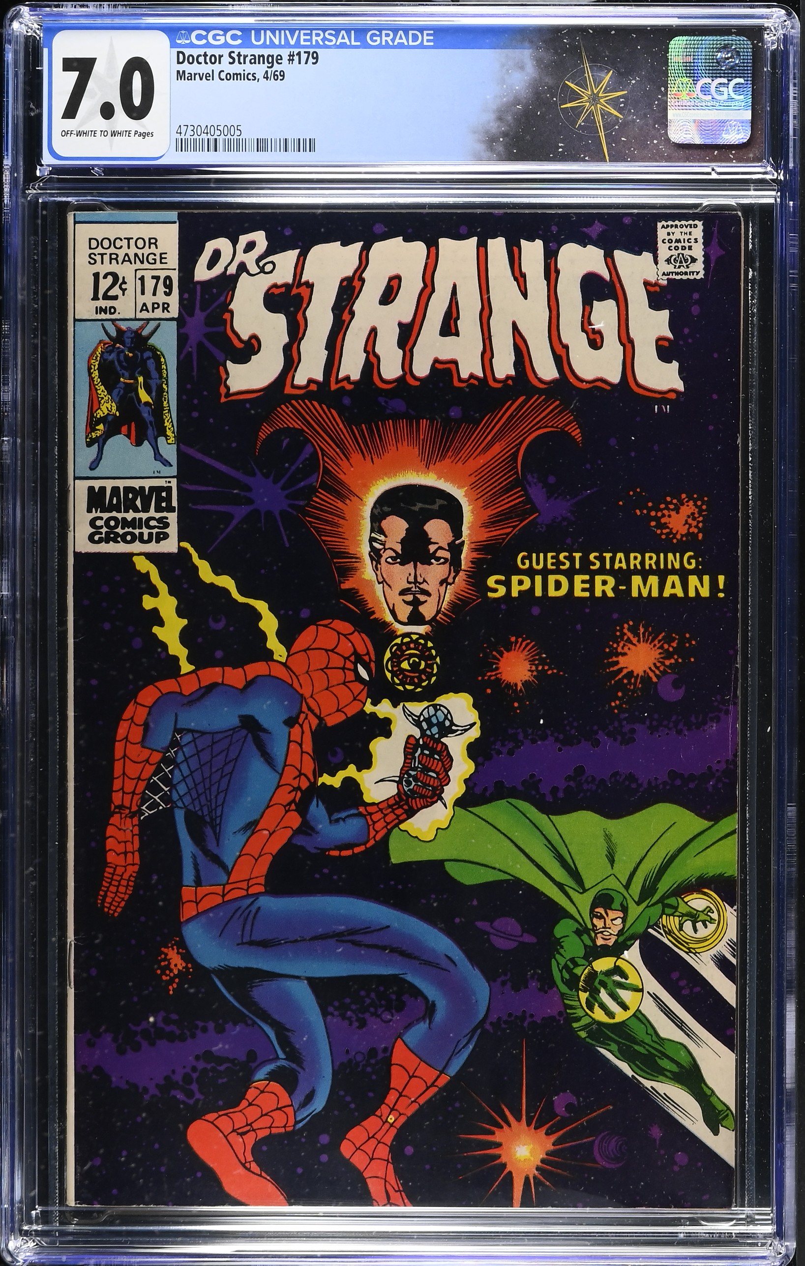 Doctor Strange #179 CGC 7.0 "The Wondrous World of Dr. Strange" (Marvel Comics, 1969) Off-White to White Pages