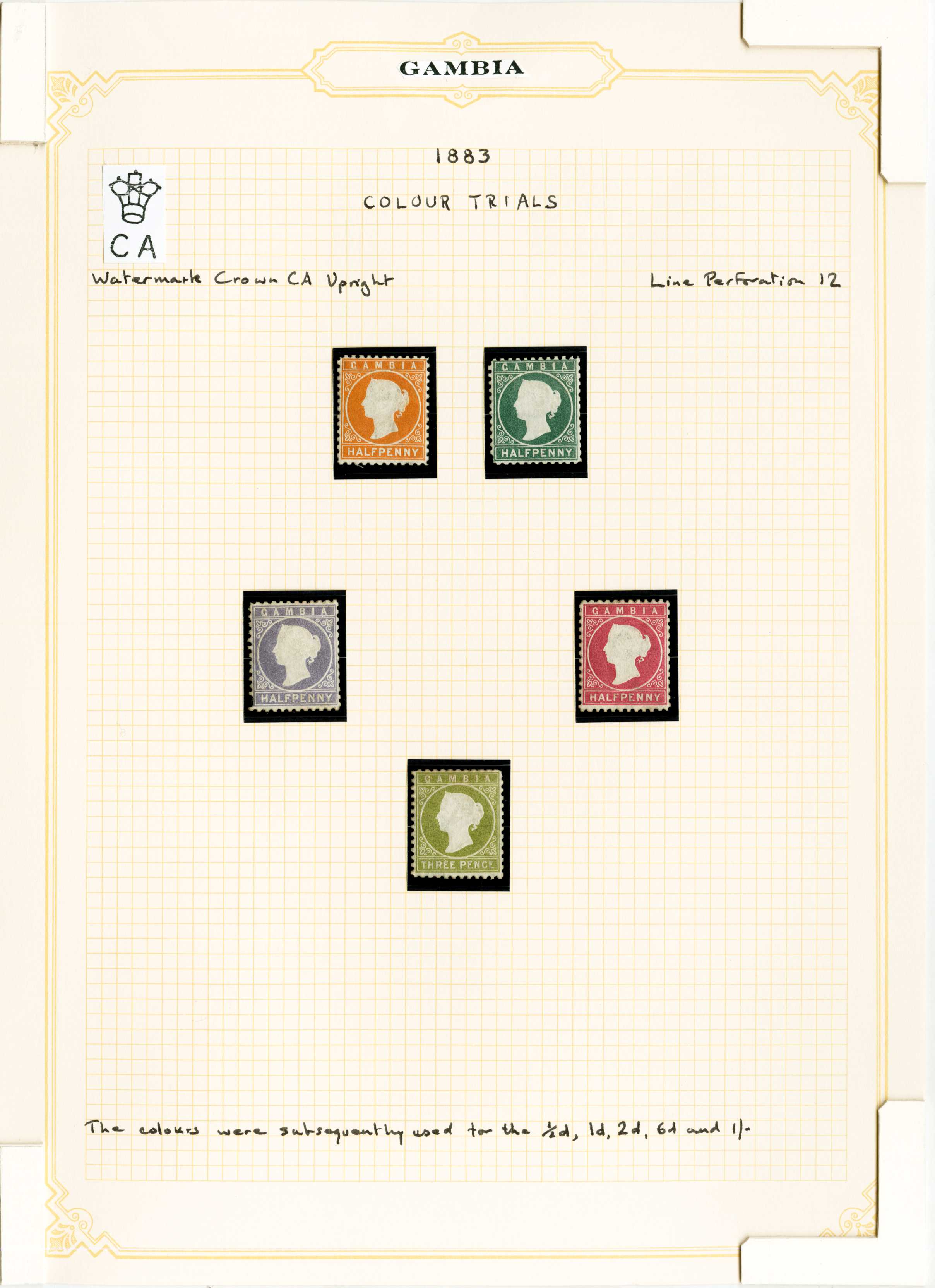 1883 (July 24) group of five (from an...