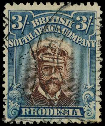 1913-7 3/- Head Die II, perf 14. Fine...