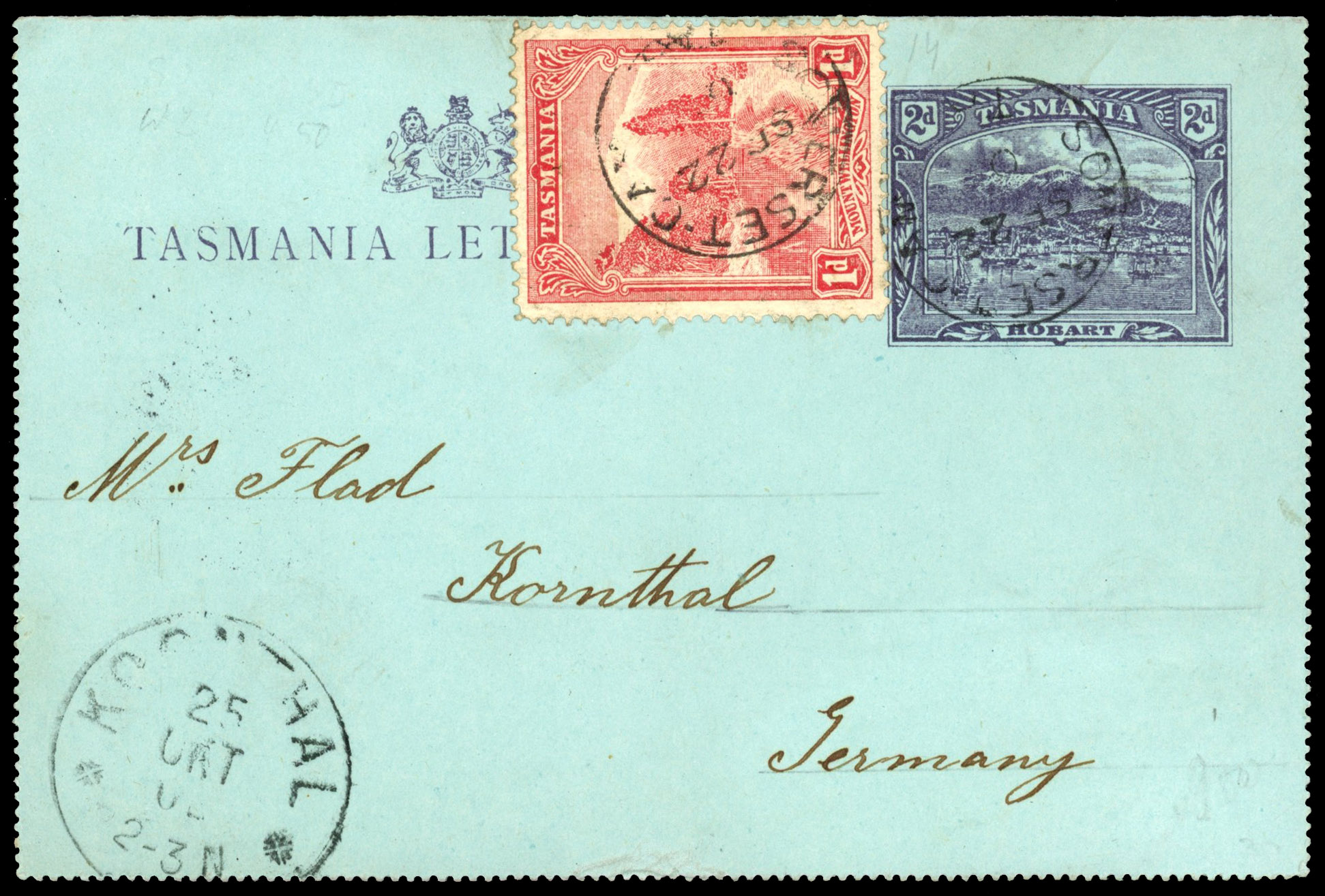 Tasmania Stationery lettercards 1901 Mines four cards used