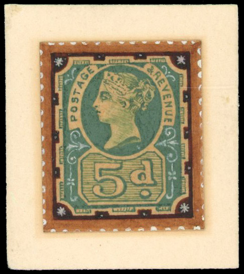 GB 1884-7 5d hand-painted essay