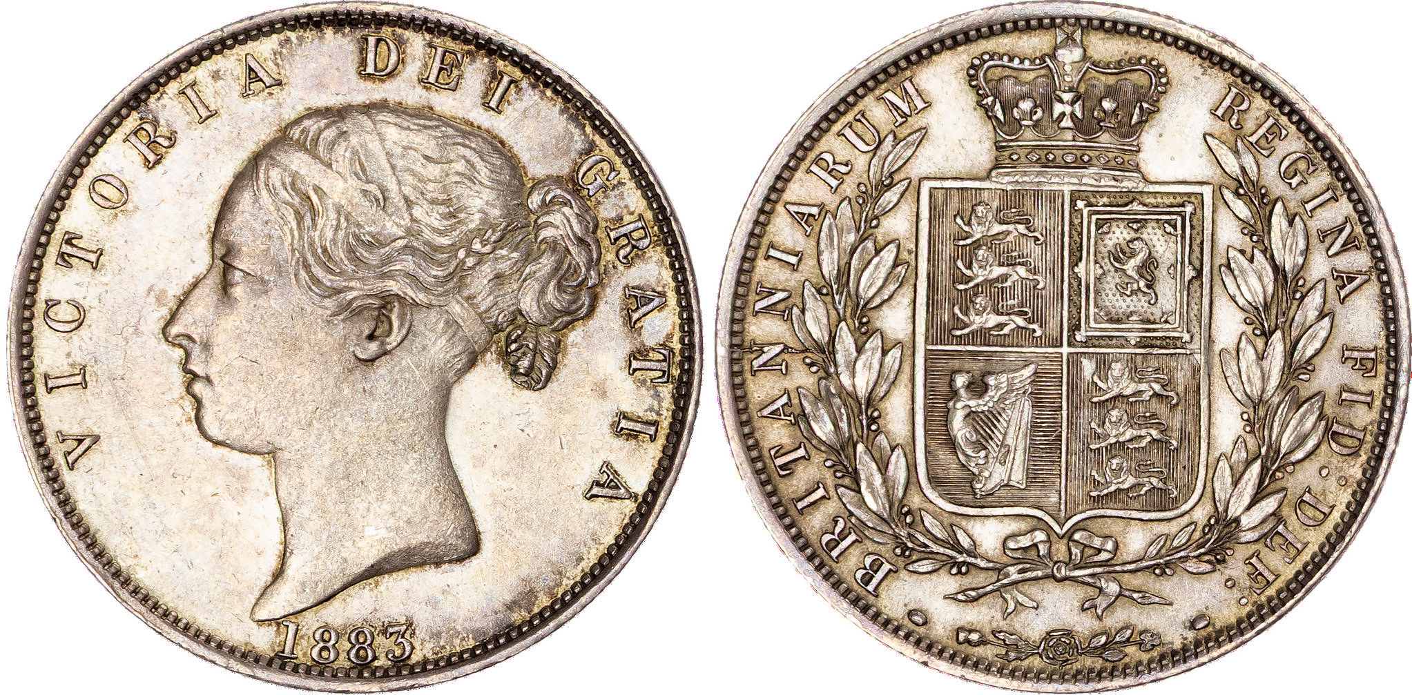 Victoria (1837-1901), AR Halfcrown, 1883, type A⁵.