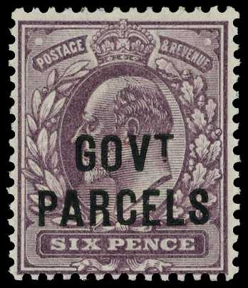 Officials; Govt. Parcels. 1902 6d pale...