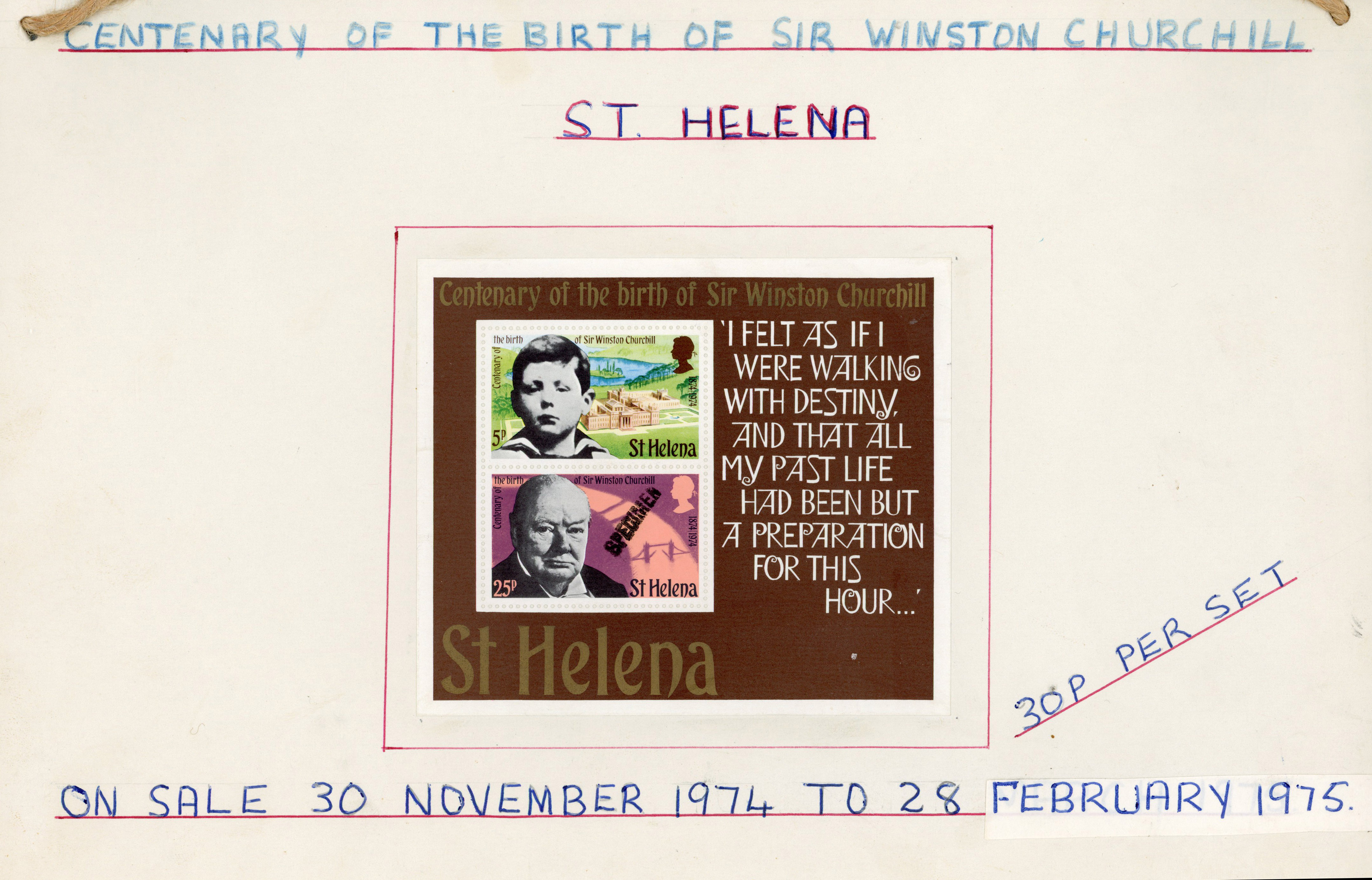 St Helena SG MS306 Specimen
