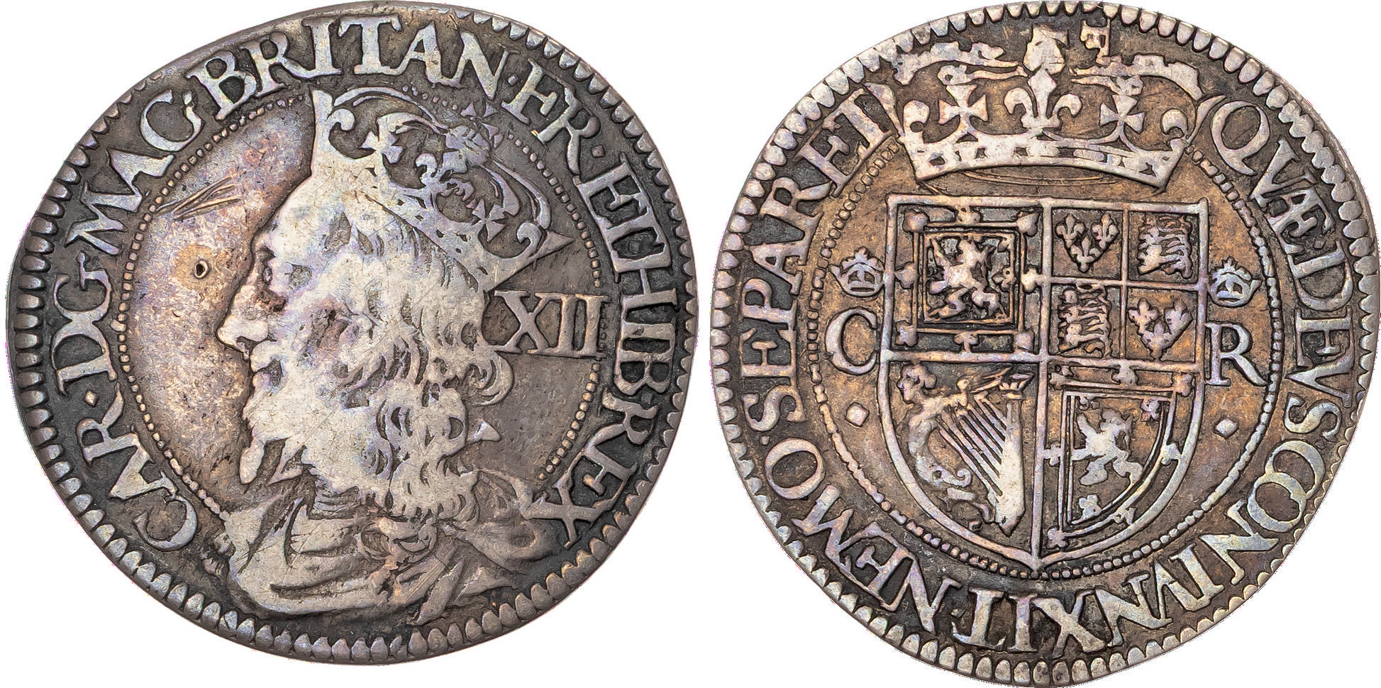 Scotland, Charles I (1625-1649), AR Twelve Shillings, Third Coinage (1637-42), Type III (Falconer’s First Issue).