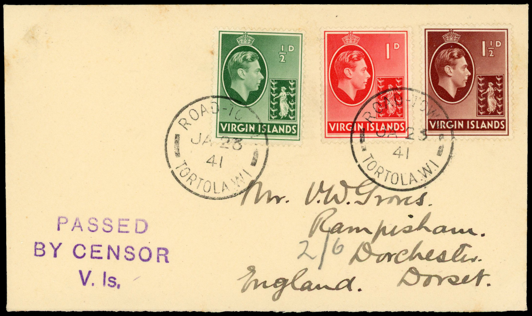 BVI 1941 Censor cover