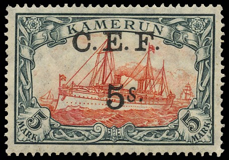 1915 5s on 5m carmine and black, variety...