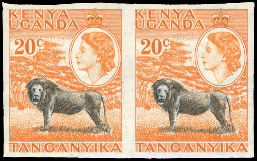 KUT SG 170a imperforate pair u/m