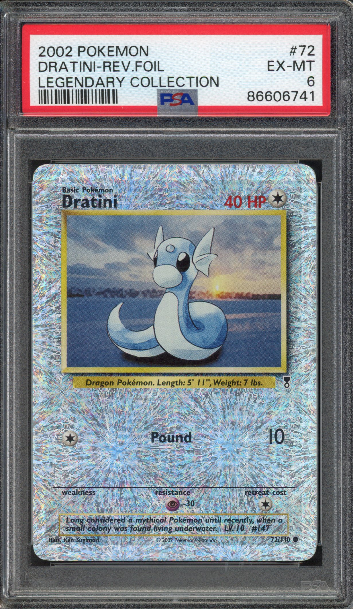 Pokémon TCG - PSA 6 Dratini Rev Foil - Legendary Collection 2002