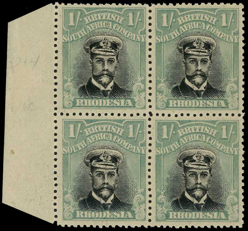 1918-21 1/- Head Die IIIB, perf 14, toned...
