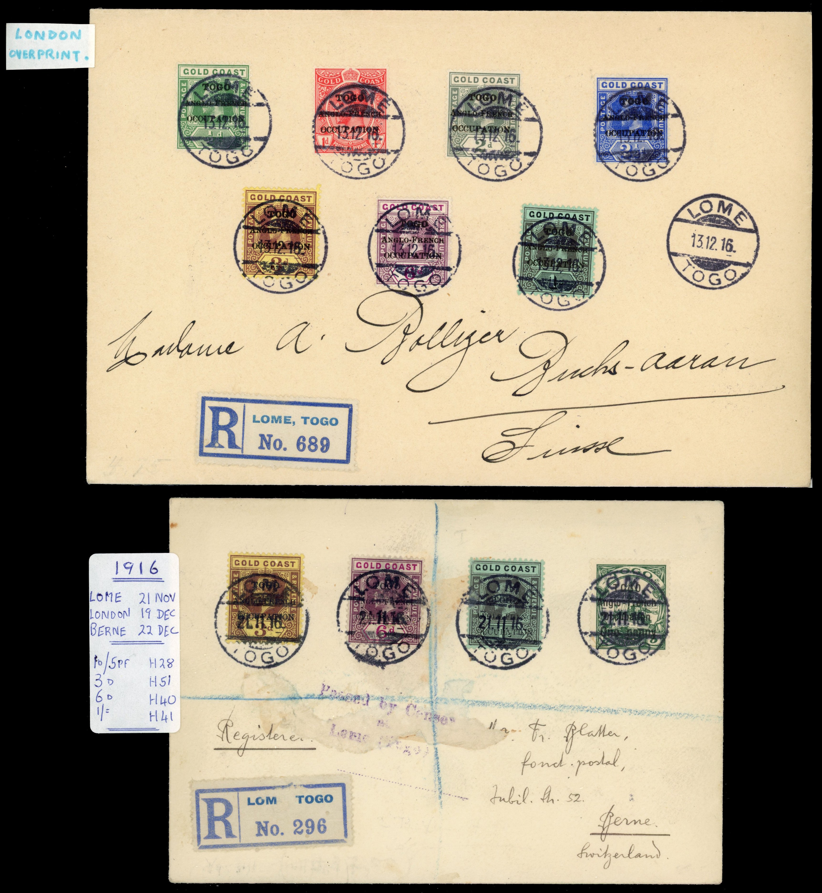 Togo small Postal History group