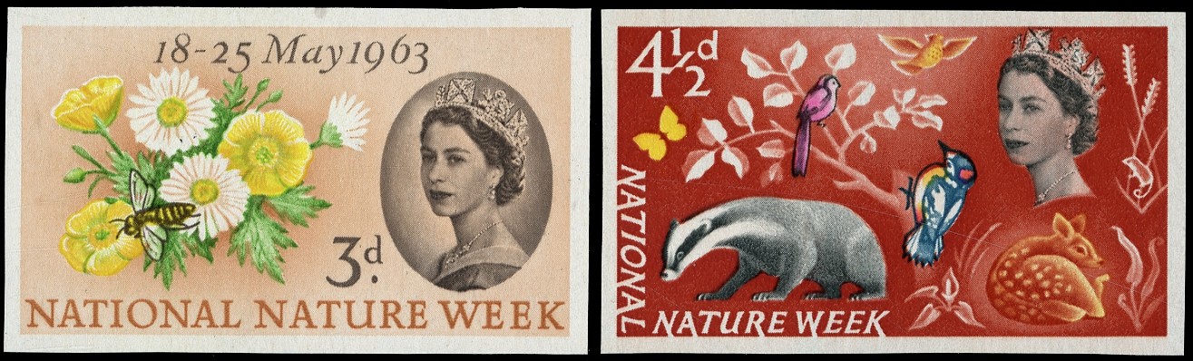 Great Britain 1963 3d-4½d National Nature Week "NPM IMPRIMATUR"...