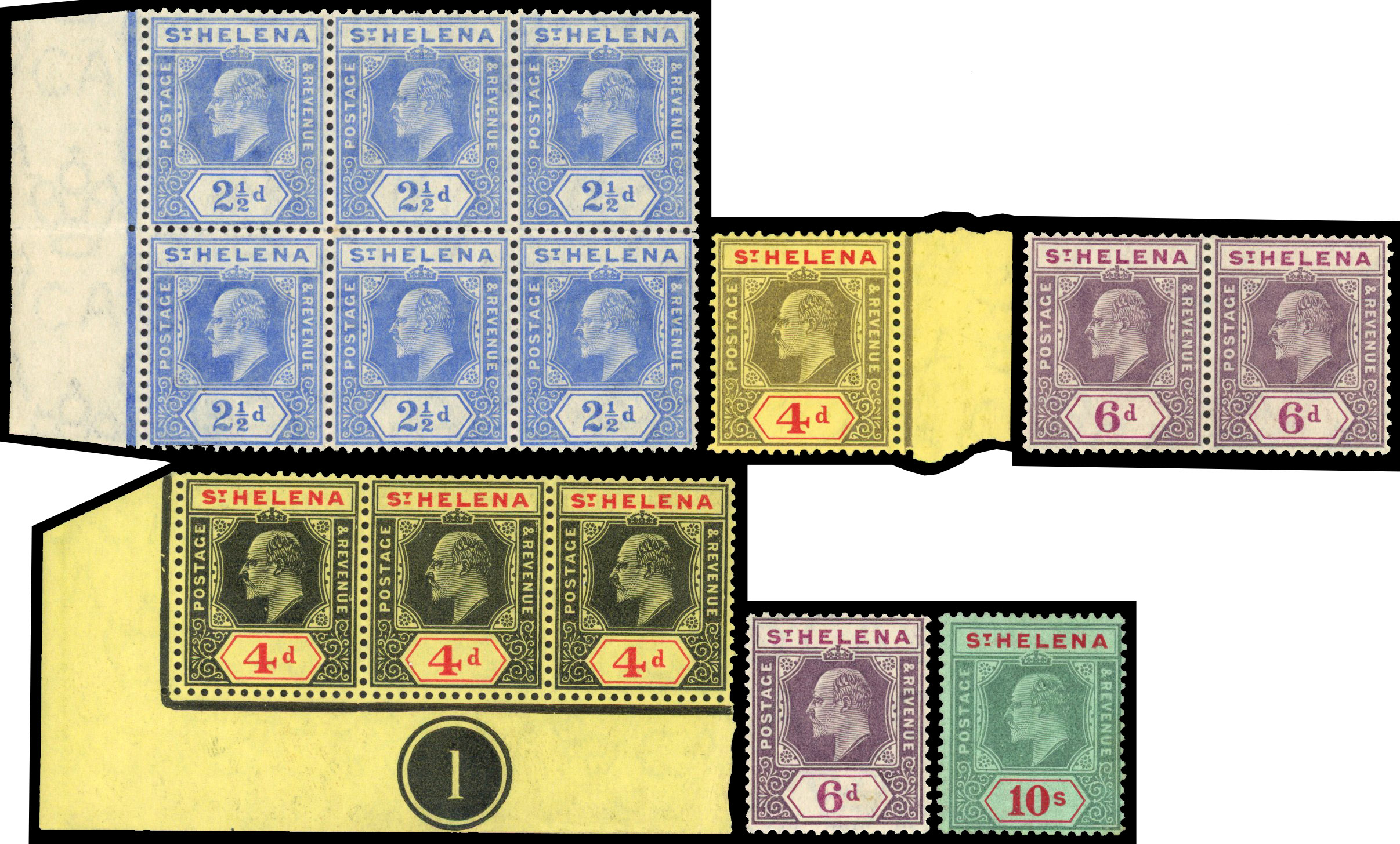 St Helena SG 64-70 mint