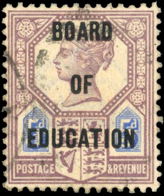 GB Board of Education. 1902 5d lightly used, SG O81