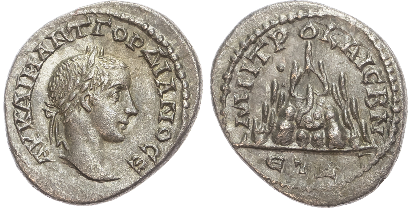 Gordian III (AD 238-222) AR Drachm, Caesarea-Eusebia, dated RY 4 = AD 241, 3.35g. 