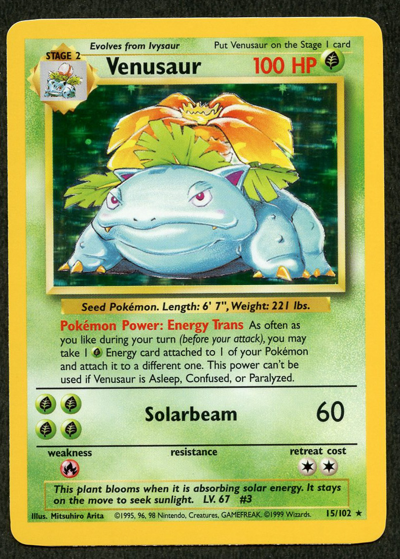 Venusaur Holo #15/102 - Base Set Near Mint