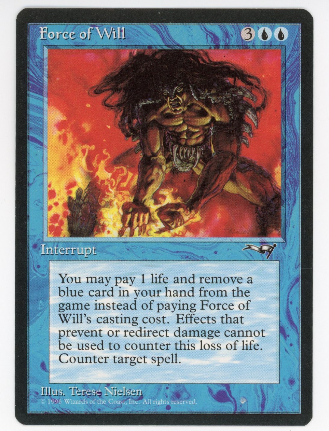 Magic The: Gathering  - Force of Will   - Alliances  - Near Mint