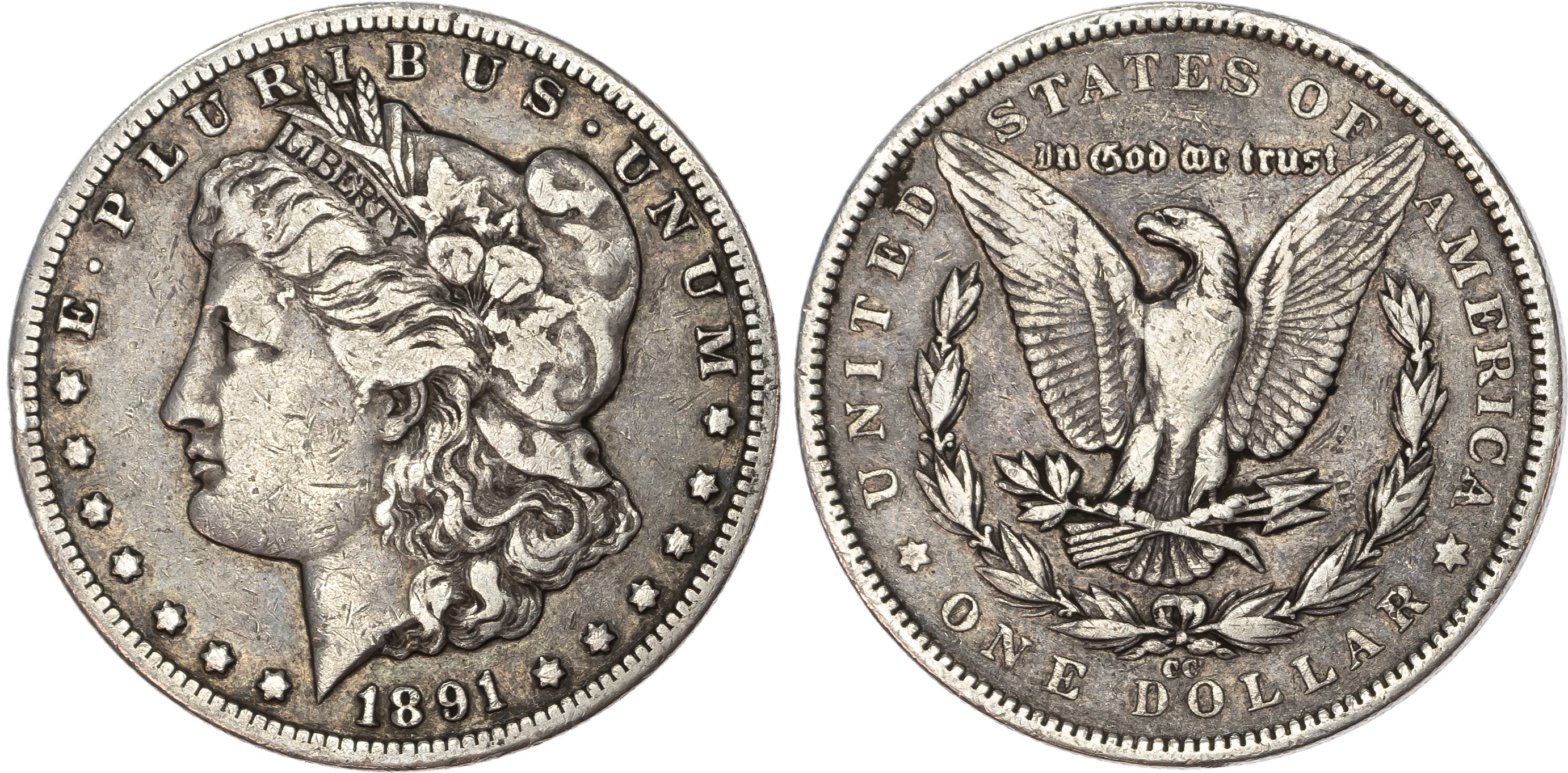 USA, silver Morgan Dollar, 1891, Carson City