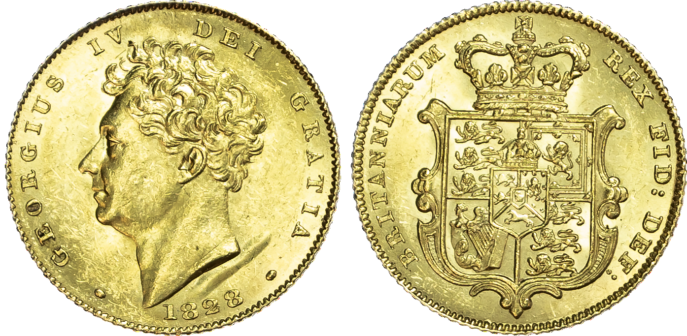 George IV (1820-1830), Half-Sovereign, 1828.