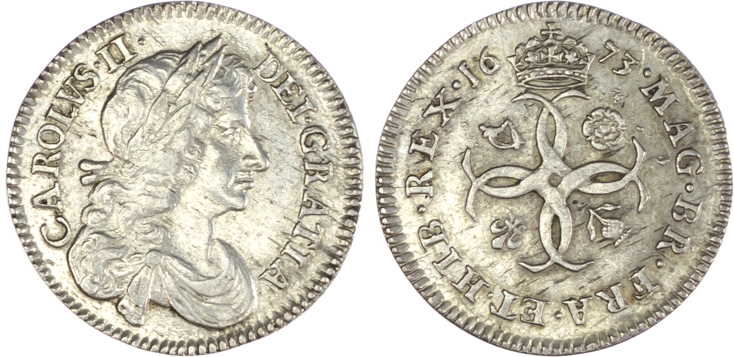 Charles II (1660-85), Maundy Sets [2], 1673, Fourpence, Threepence, Twopence and Penny, laureate and draped bust right,
