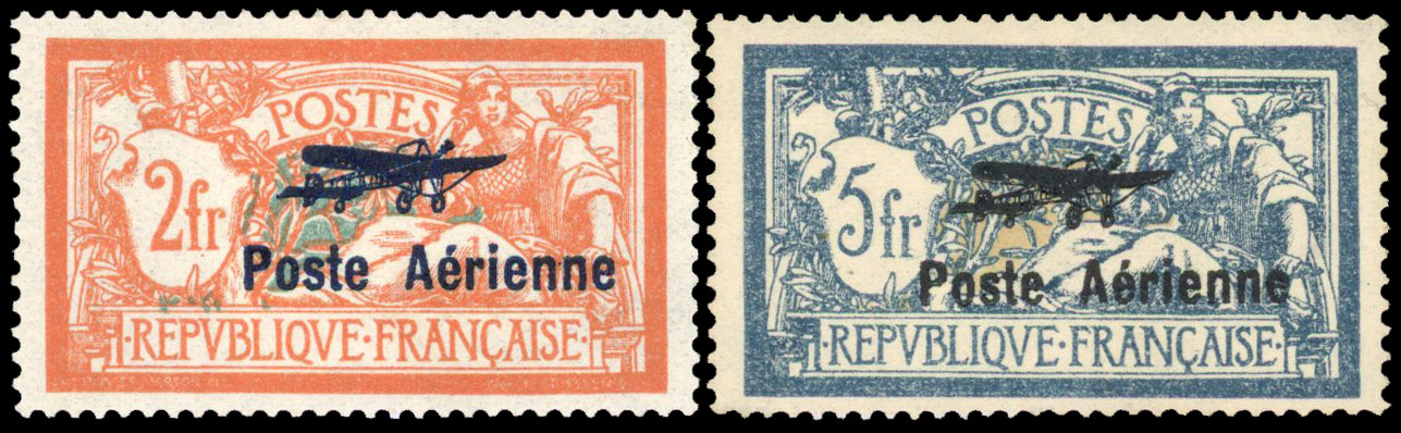 France 1927 Air Mail SG 455-456 mint pair