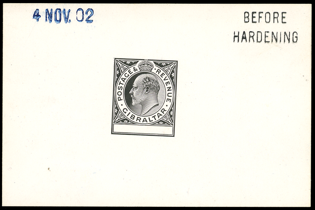 Gibraltar KEVII low value undenominated mater die proof 