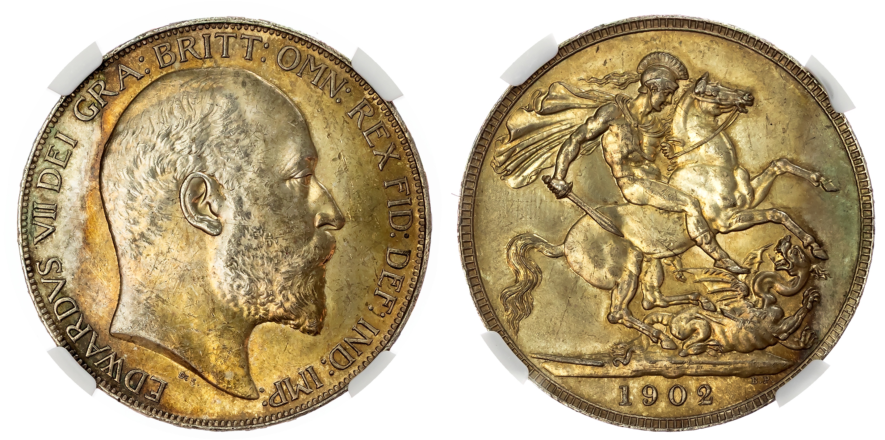 Edward VII (1901 1910), Crown, 1902. NGC MS63
