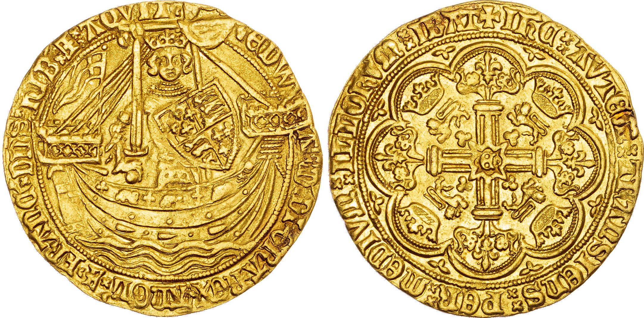 Edward III (1327-1377), Noble, Calais mint, post-treaty period.