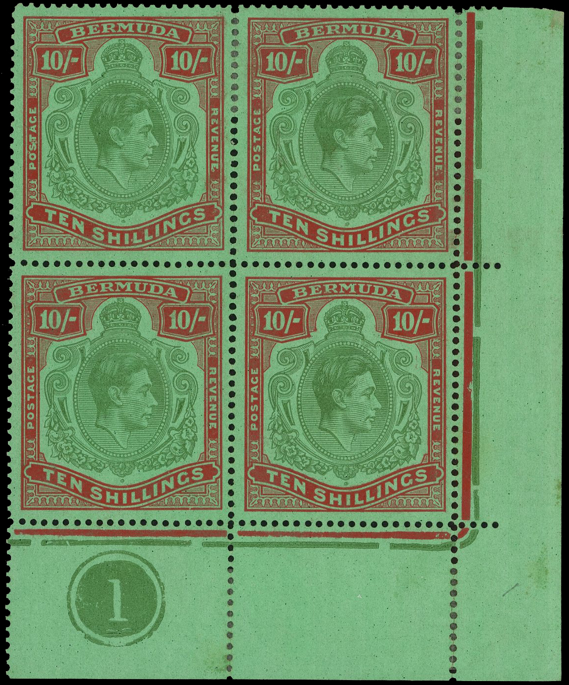 Bermuda SG 119b, bd, be block mint