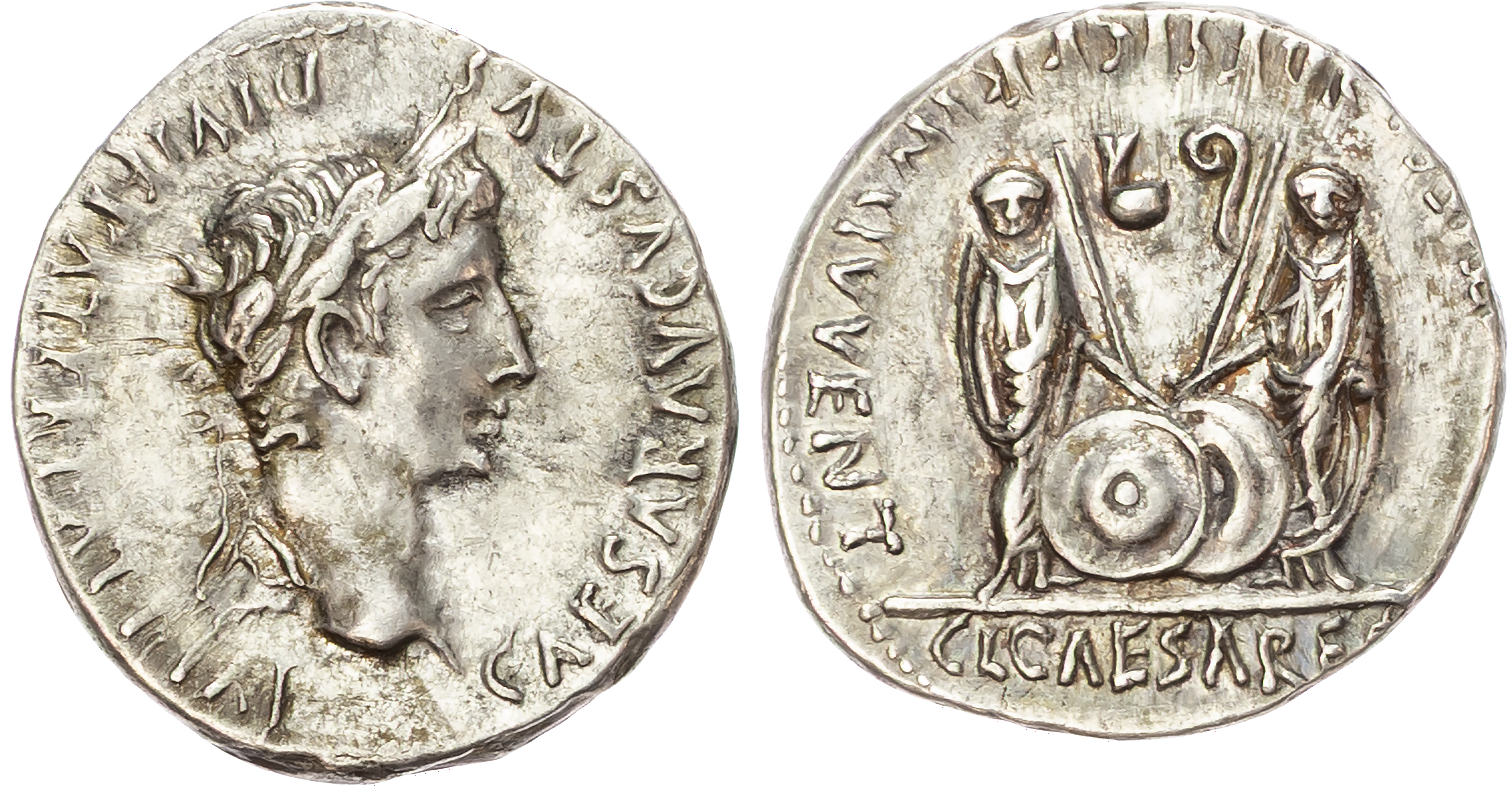 Augustus (27 BC–AD 14) AR Denarius, mint of Lugdunum, c. 2 BC–AD 4, 3.88g. 