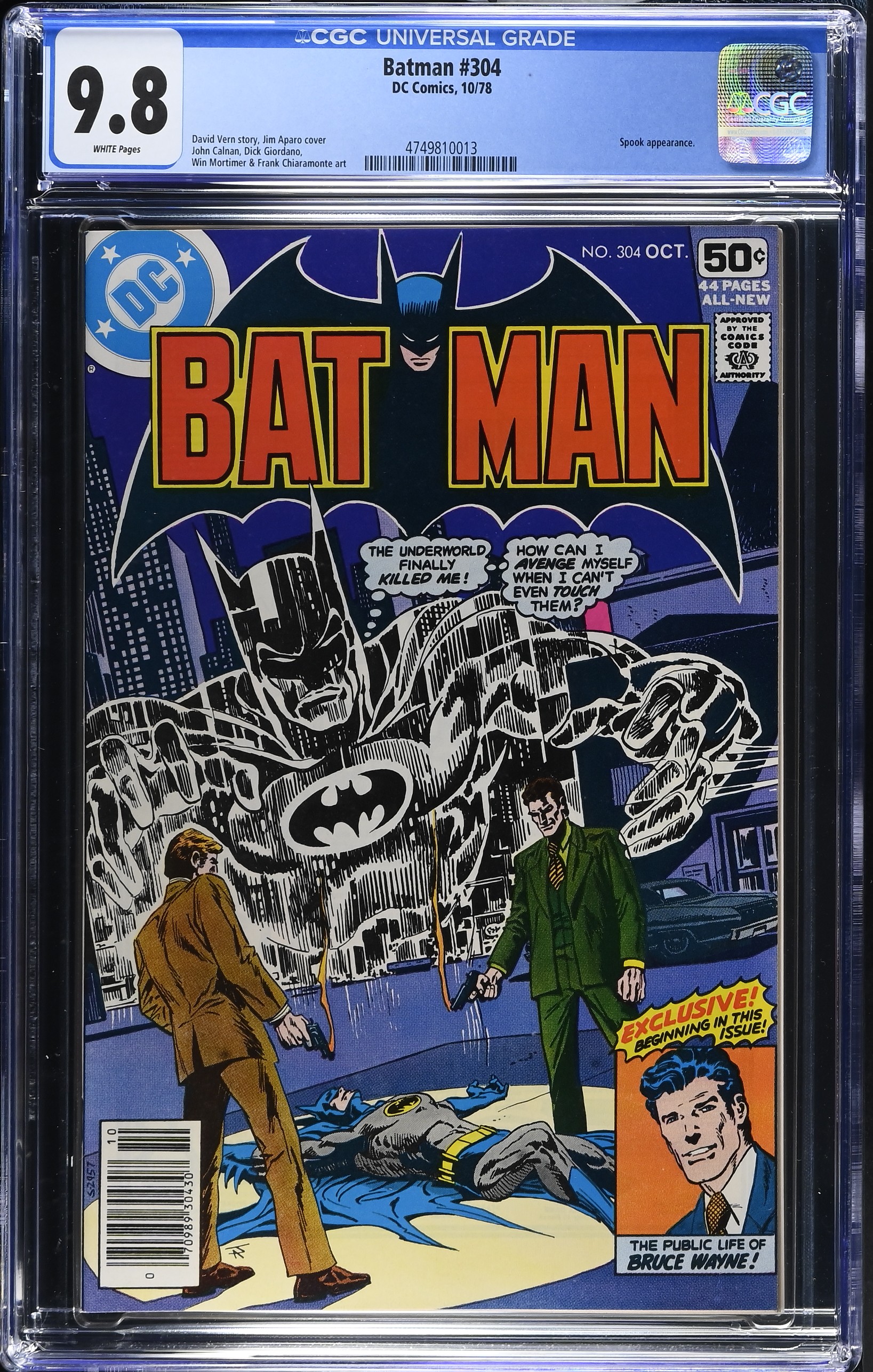 Batman #304 CGC 9.8 Highest Grade on the Census (DC Comics, 1978) White Pages