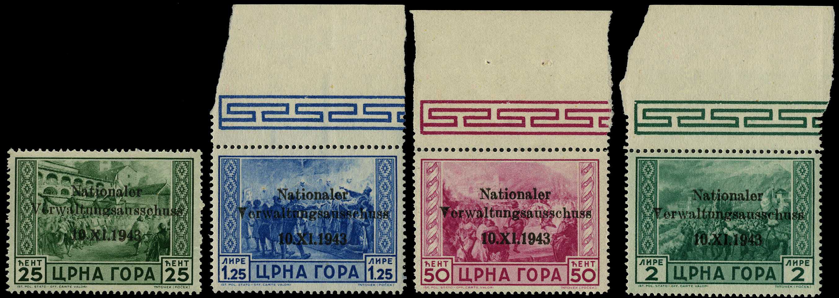 1943 German Occupation set of ten from 25c....